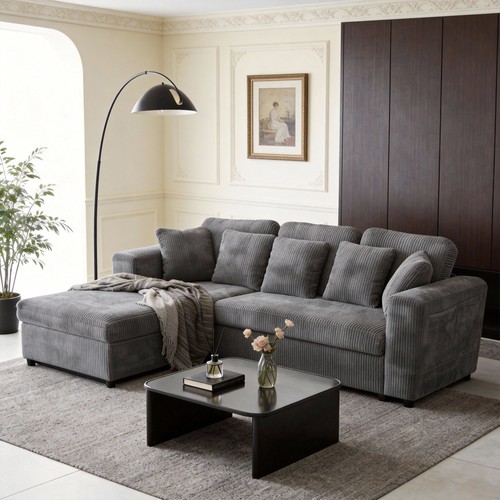 Corner sofa bed with - bed,
