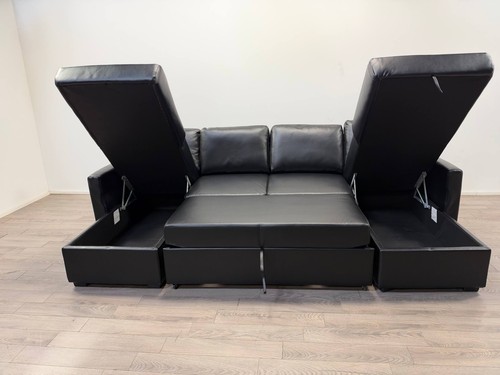 Reagan black faux leather - faux, u