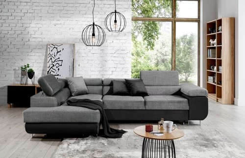 Anton corner sofa - bed, with