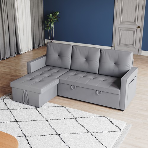 Faux leather sofa - faux,